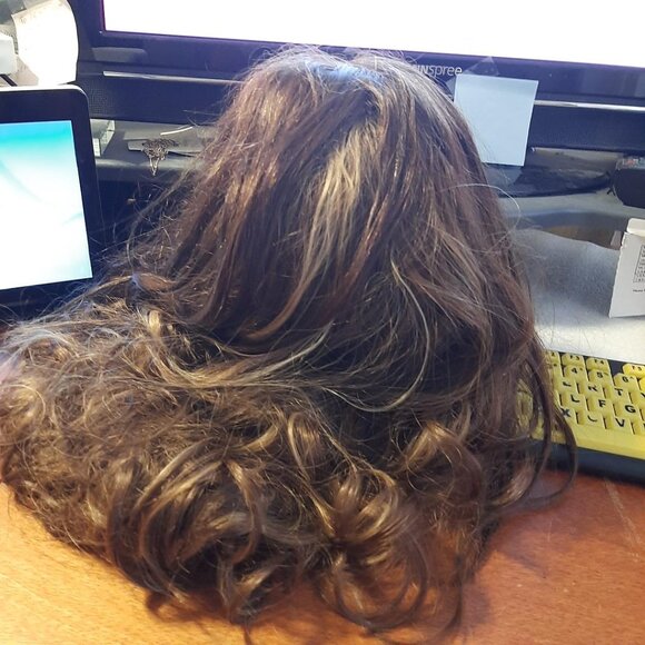 NEW BAG ! 24 Inch Long Curly Wavy Wig 100% Premium Synthetic Fiber Dark Blonde main image 7